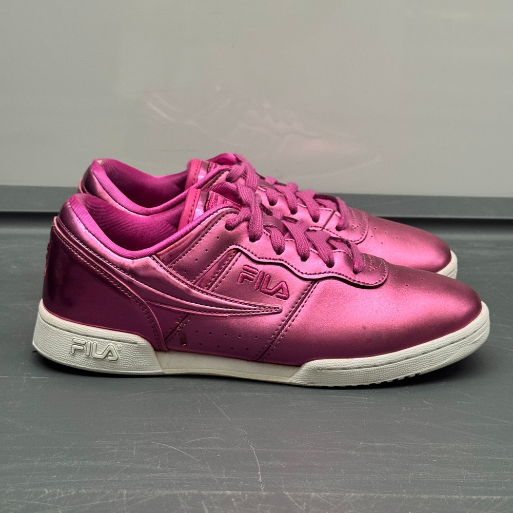 Size 7 - Fila Original Fitness Metallic Pink Low Top Sneakers